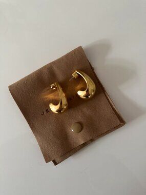 And Other Stories Gold Earrings (similar to Jenny Bird Margaux Puffs)